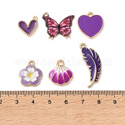 Purple Alloy Enamel Pendants&nbsp;AL-CBADB2B-16G