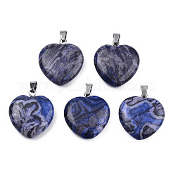 Natural Map Stone Pendants&nbsp;G-N0325-18A