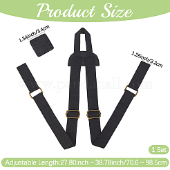 1 Set Nylon & PU Leather Adjustable Webbing Bag Straps&nbsp;DIY-CL0001-88A