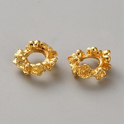 合金ビーズフレーム  花  ゴールドカラー  12x12x8mm&nbsp;FIND-WH20031-19D-G