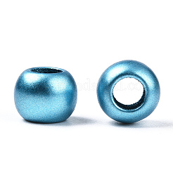 ロンデルスプレーペイントアクリルビーズ  大穴ビーズ  ライトスカイブルー  10x8mm  穴：4.8mm&nbsp;ACRP-WH0003-01E