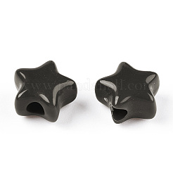 不透明なアクリルビーズ  スター  グレー  9x9.5x5.5mm  穴：2.5mm  約2050個/500g&nbsp;MACR-T047-01-02