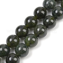 天然石翡翠ビーズ連売り  ラウンド  10~10.5mm  穴：1mm  約36~37個/連  14.84~15.28''（37.7~38.8センチメートル）&nbsp;G-H090-A01-10MM