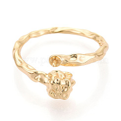 Cube Brass Cup Peg Ring Settings&nbsp;KK-N274-08G