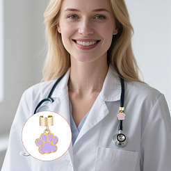 18Pcs 9 Styles Alloy Enamel Stethoscope Pendant Decorations&nbsp;HJEW-ME00149