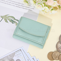 女性用PUレザー財布  長方形  ダークシーグリーン  19~20.3x10x1.15cm&nbsp;AJEW-WH20002-43A