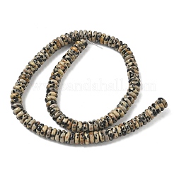 天然石ダルメシアンジャスパービーズ連売り  ディスク  8x3mm  穴：1.4mm  約125個/連  15.28''（38.8センチメートル）&nbsp;G-G329-A03-3x8mm