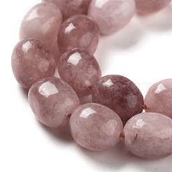 天然石マレーシアジェイドビーズ連売り  オーバル  染め  ロージーブラウン  11~13x9~10x8.5~10mm  穴：1mm  約16個/連  7.28~7.48インチ（18.5~19cm）&nbsp;G-P528-N07-01