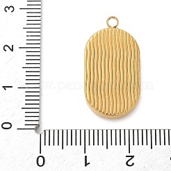 304ステンレスペンダント  ラインストーン付き  星座チャーム付き楕円形  18KGP本金メッキ  山羊座  25x13x3mm  穴：1.8mm&nbsp;LS-STAS-F349-03G-04