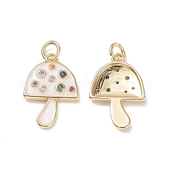 Brass Micro Pave Colorful Cubic Zirconia Pendants&nbsp;KK-C100-09G