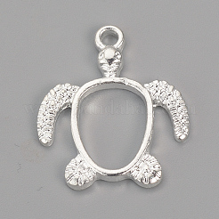 Alloy Open Back Bezel Pendants&nbsp;X-PALLOY-R098-62S