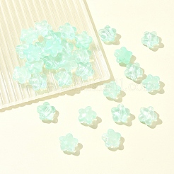 ベーキングペイントガラスビーズ30個  スター  ミディアムターコイズ  11.5x12x6.5mm  穴：1.2mm&nbsp;GLAA-FS0001-99D