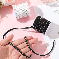 2 Rolls 2 Colors Faux Suede Cord with Aluminum Rivets&nbsp;OCOR-CY0001-03P