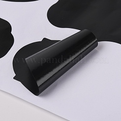防水 pvc 粘着ステッカー  8スタイル  ブラック  22.5x19x0.02cm  8pcs /シート&nbsp;DIY-WH0240-80