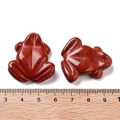 ナチュラルレッドジャスパー刻まれたビーズ  半孔  カエル  32~34x28~30x6~9mm  穴：1.8mm&nbsp;G-K383-08