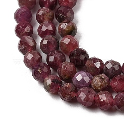 Natural Red Tourmaline Beads Strands&nbsp;G-A318-A01-4mm-01