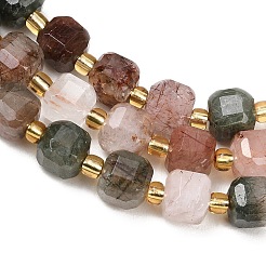Natural Multicolor Rutilated Quartz Beads Strands&nbsp;G-Z147-A03-03
