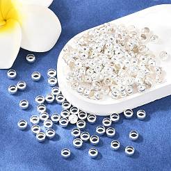 真鍮製つぶし玉カシメ玉  ロンデル  銀  4mm  穴：2.9mm&nbsp;X-J0JMQ022