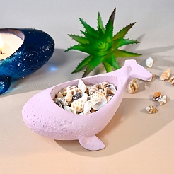 誇り高き DIY 接着剤型 クジラ キャンドルホルダー シリコン型  石膏多肉植物植木鉢収納型  ホワイト  クジラ  119x77x55mm&nbsp;PW-WG3CA9E-01