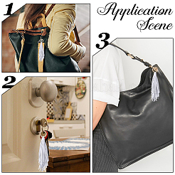 1Pc PU Leather Tassel Pendant Keychains&nbsp;FIND-CL0002-41B
