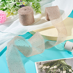 2Rolls Polyester Hot-fix Rhinestone Raw Edges Ribbon&nbsp;OCOR-TA0003-95G