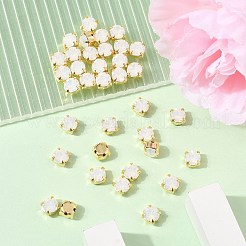 プレシオサ® マキシマ クリスタル 縫い付けカップ  チェコクリスタル  真鍮製爪付き台座付き  719 35 012 チャトン（丸）  ゴールドカラー  ホワイトオパール 01000個  ss12（3~3.2mm）&nbsp;Y-PRC-SS12-01000-G