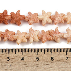 Synthetic Coral Dyed Carved Beads Strands&nbsp;SHEL-K007-18C