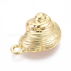 合金ペンダント  巻き貝の形  ゴールドカラー  21.5x14.5x9.5mm  穴：2.2mm&nbsp;FIND-N010-04G