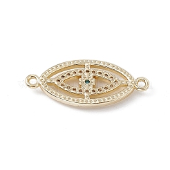 Rack Plating Brass Micro Pave Clear Cubic Zirconia Connector Charms&nbsp;KK-A175-03G