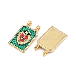 Brass Enamel Pendants&nbsp;KK-B157-28C-G