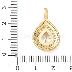 Brass Micro Pave Clear Cubic Zirconia Pendants&nbsp;LS-CU-CBA65F0-01G