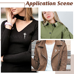 4Pcs 2 Styles Faith Theme Zinc Alloy Brooch&nbsp;JEWB-CA0001-90