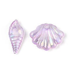 海をテーマにした透明アクリルビーズ  混合図形  プラム  10~20x5.5~23x2.5~9mm  穴：1.5~1.8mm  約1272個/500g&nbsp;TACR-T028-69-01C