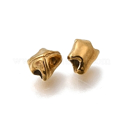 304ステンレススチールビーズ  イオンプレーティング（ip）  ナゲット  18KGP本金メッキ  5x6.5x4mm  穴：1.4mm&nbsp;STAS-L315-008G