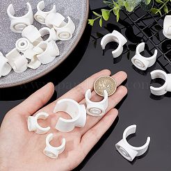 40スタイルのPVCプラスチックU字フックホルダー4個  タロンクランプパイプサポート  ホワイト  21.5~30x21.5~30x16.5~25.5mm  穴：5~6mm  直径15.5~24mmのパイプに適合&nbsp;FIND-CA0005-29