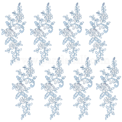 4 Pairs Flower Polyester Applqiues&nbsp;DIY-GF0013-41A