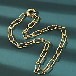 Brass Paperclip Chain Necklaces&nbsp;NJEW-A042-14G