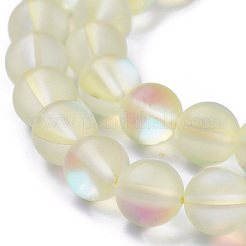 Synthetic Moonstone Beads Strands&nbsp;G-F142-10mm-14