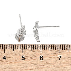 SHEGRACE Brass Micro Pave Cubic Zirconia Stud Earrings&nbsp;XGRQ4N374-719P