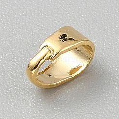 真鍮製バチカン  18KGP本金メッキ  6x2.5x4mm  穴：5x3mm&nbsp;KK-WH0108-04G