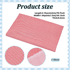 タータンポリエステル生地  服装アクセサリー  レッド  2000x1500x0.2mm&nbsp;DIY-WH0816-561E