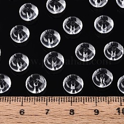 透明な色のガラスシードビーズ  ロンデル  丸い穴  透明  8~8.5x4.5~5mm  穴：1.2~1.8mm  約957個/ポンド&nbsp;SEED-N007-39B-11