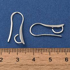 真鍮のピアスフック  カドミウムフリー＆鉛フリー  925銀メッキ  22x8x2mm  穴：2x5mm  ピン：0.8mm&nbsp;KK-H502-12S