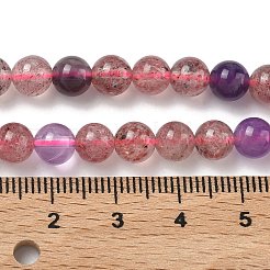 天然オーラライトビーズ連売り  ラウンド  6.5mm  穴：0.8~0.9mm  約61個/連  15.12''~15.20''（38.4~38.6センチメートル）&nbsp;G-Z139-A01-6mm