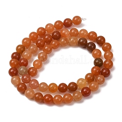 Natural Red Aventurine Bead Strands&nbsp;G-P257-02-6mm
