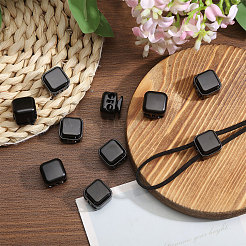 合金コードロック20個  正方形  ブラック  15x15x13.5mm  穴：3mm&nbsp;FIND-CA0010-48B
