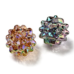 UV Plating Iridescent Transparent Acrylic Beads&nbsp;X-MACR-M031-01