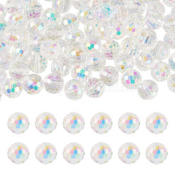 80Pcs Half Rainbow Plated Glass Beads&nbsp;EGLA-TA0013-04A