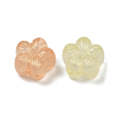 明るい透明なアクリルビーズ  スモモの花  グリッターパウダー付き  ミックスカラー  12.5x13x8mm  穴：2mm  590個/ 500g&nbsp;OACR-B031-14