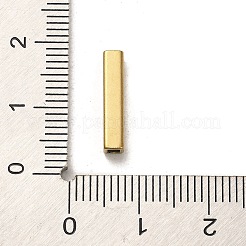 304ステンレススチールビーズ  長方形  ゴールドカラー  15x3x3mm  穴：1.8x1.8mm&nbsp;STAS-Q316-05B-G